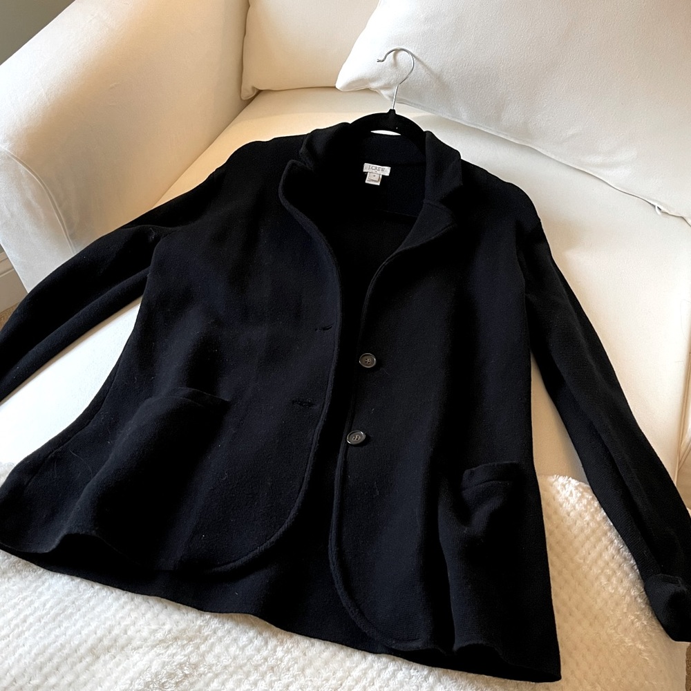 Black J Crew sweater blazer